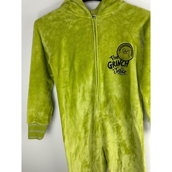 The Grinch x Justice One Piece Pajamas PJ Size 12-14 Girls Christmas Costume Kid - Picture 8 of 16